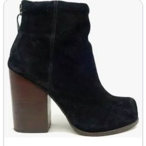 Jeffrey Campbell “Rumble” Black Suede Booties